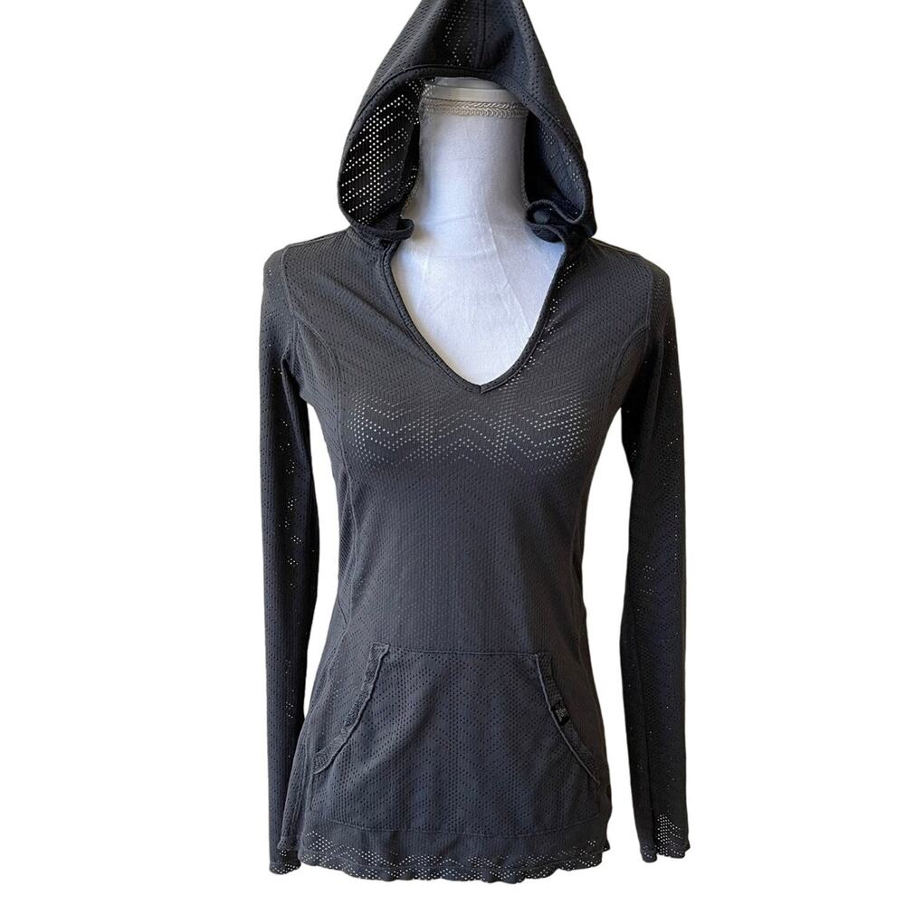 PrAna Women's Long Sleeve Grey Mesh Hoodie (S)
